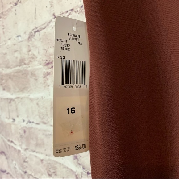 Rena Rowan Cranberry Red Lined Pencil Skirt - Picture 4 of 11